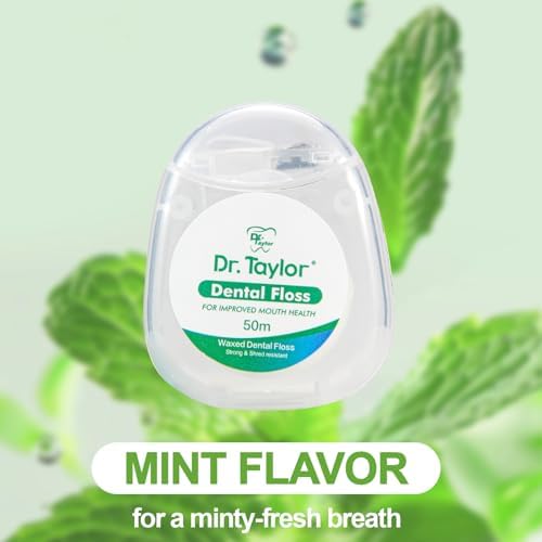 Dental Floss, Mint, Plaque Remover for Teeth, Shred Resistant, Deep Cleaning Teeth, Oral Care, PFAS Free, for Adults & Kids, 5 Pack