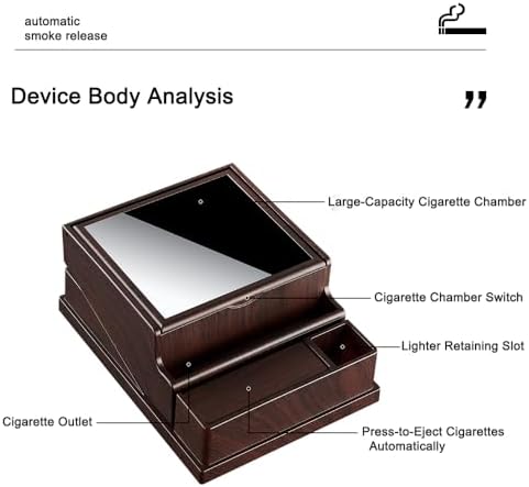 Cigarette Case/Holder, 40pcs 85 Regular Cigarette Capacity, Smoking Accessories, Desktop Cigarette Box, Suitable for Cars, Offices, Homes, and Decorations (Carbon Fiber, One Size)