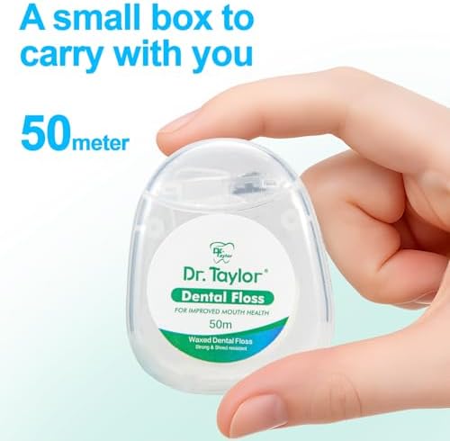 Dental Floss, Mint, Plaque Remover for Teeth, Shred Resistant, Deep Cleaning Teeth, Oral Care, PFAS Free, for Adults & Kids, 5 Pack
