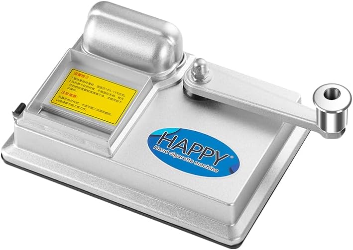 Cigarette Rolling Machine Manual Tobacco Rolling Machine Portable Home Cigarette Injector Suitable for 0.31 inch/8 mm Diameter Pipes Regular Tubes (Silver)