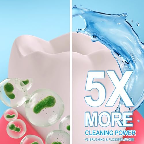 Fresh Breath Mouthwash, ICY Mint Flavor, Alcohol-Free, Healthy Gums Mouthwash Clean (8.45 FLOZ, Mint)