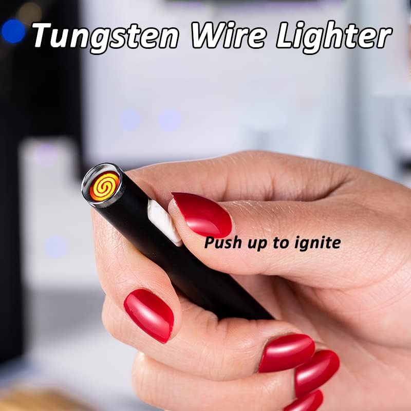 Cigarette Case with Lighter, Electric Lighter USB Rechargeable for Whole Package 100mm Cigarettes 20pcs King Size, Colorful Light Case, Come with Cigarette Filter, Gifts for Men, Father, Mother (K3)