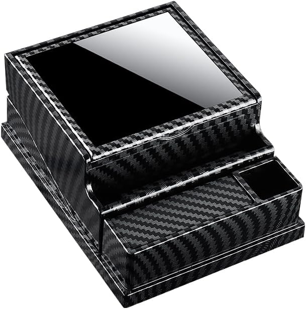 Cigarette Case/Holder, 40pcs 85 Regular Cigarette Capacity, Smoking Accessories, Desktop Cigarette Box, Suitable for Cars, Offices, Homes, and Decorations (Carbon Fiber, One Size)