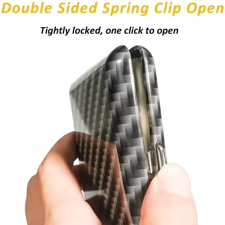 Portable Metal Cigarette Case/Box, 20 Capacity Double Sided Spring Clip Open Pocket Holder, Unique Birthday Christmas Gifts for Women Men (85mm Regular Cigarettes)