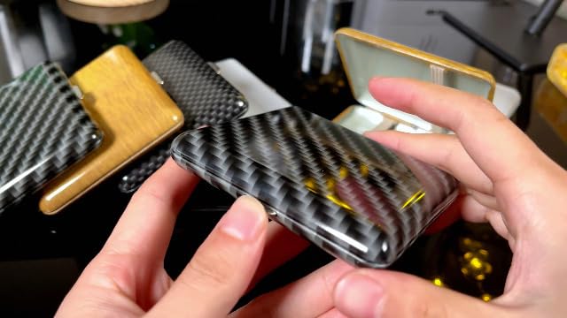 Portable Metal Cigarette Case/Box, 20 Capacity Double Sided Spring Clip Open Pocket Holder, Unique Birthday Christmas Gifts for Women Men (85mm Regular Cigarettes)