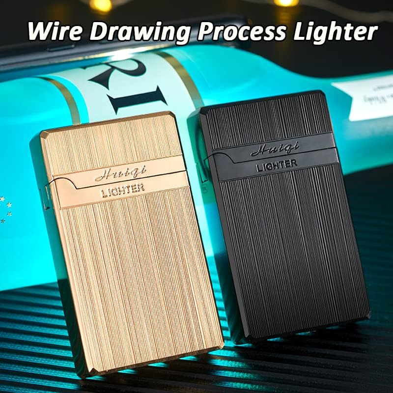 Torch Lighter, Jet Flame Cigar Lighter with Adjustable Flame Dial, Metal Drawing Lighter (Rose Gold)