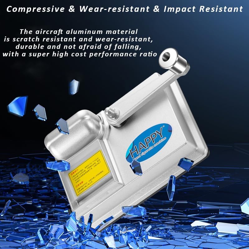Cigarette Rolling Machine Manual Tobacco Rolling Machine Portable Home Cigarette Injector Suitable for 0.31 inch/8 mm Diameter Pipes Regular Tubes (Silver)