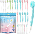 Pre-Pasted Mini Disposable Toothbrushes, Travel Toothbrush with Soft Bristles, Built-in Tongue Scraper & Dual Toothpicks, Camping, After Meals, On-the-Go Fresh Breath, 30 Ct (Mixed, 30 pcs)