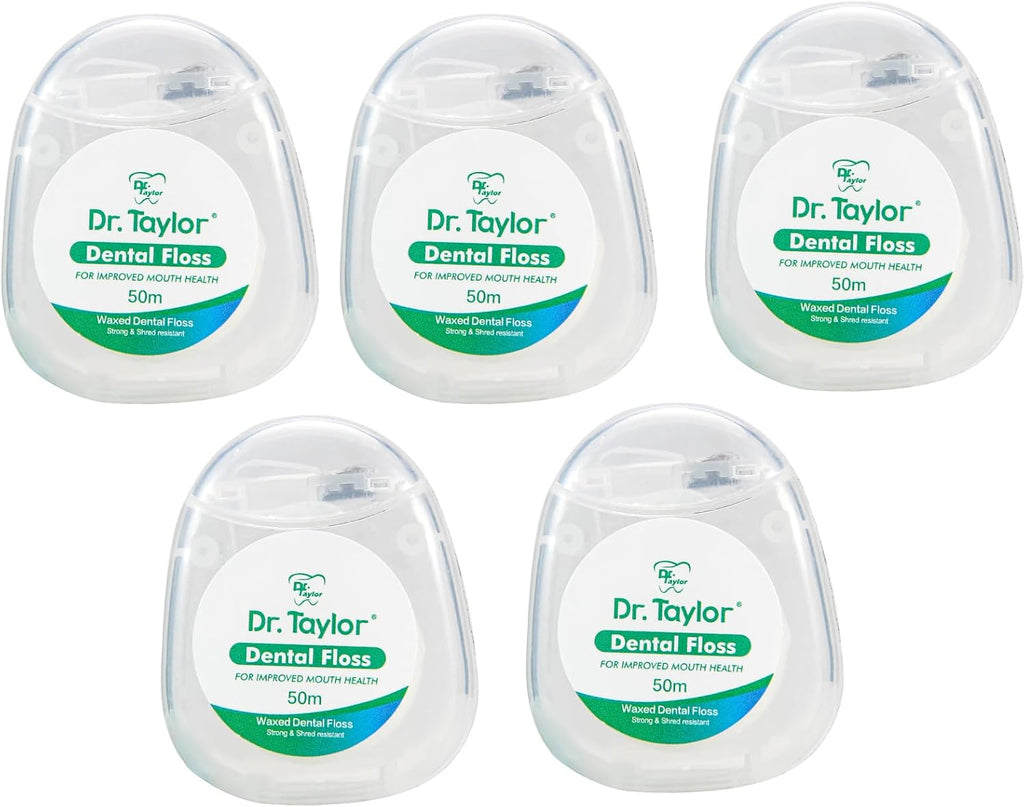 Dental Floss, Mint, Plaque Remover for Teeth, Shred Resistant, Deep Cleaning Teeth, Oral Care, PFAS Free, for Adults & Kids, 5 Pack
