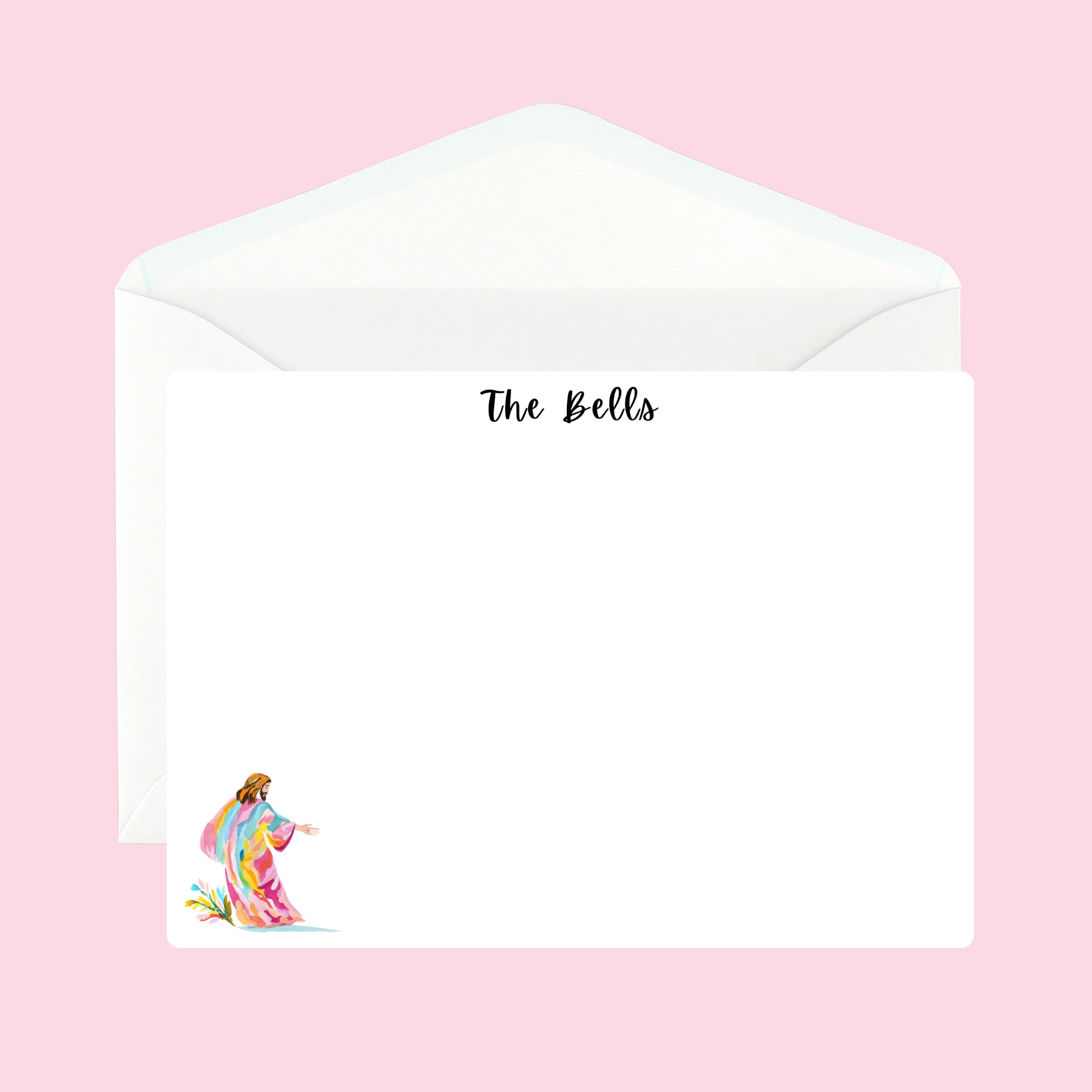 Personalized Jesus Walking Notecards by The Saltwater Press