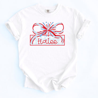 Personalized Fourth July Shirt – Custom Name Kids Firework Design by The Saltwater Press