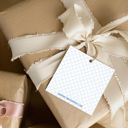Personalized Gift Tag – Custom Name Label with Scalloped Border by The Saltwater Press